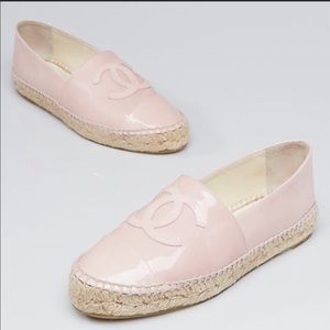 Chanel Pink Patent Leather Espadrilles is ❤️